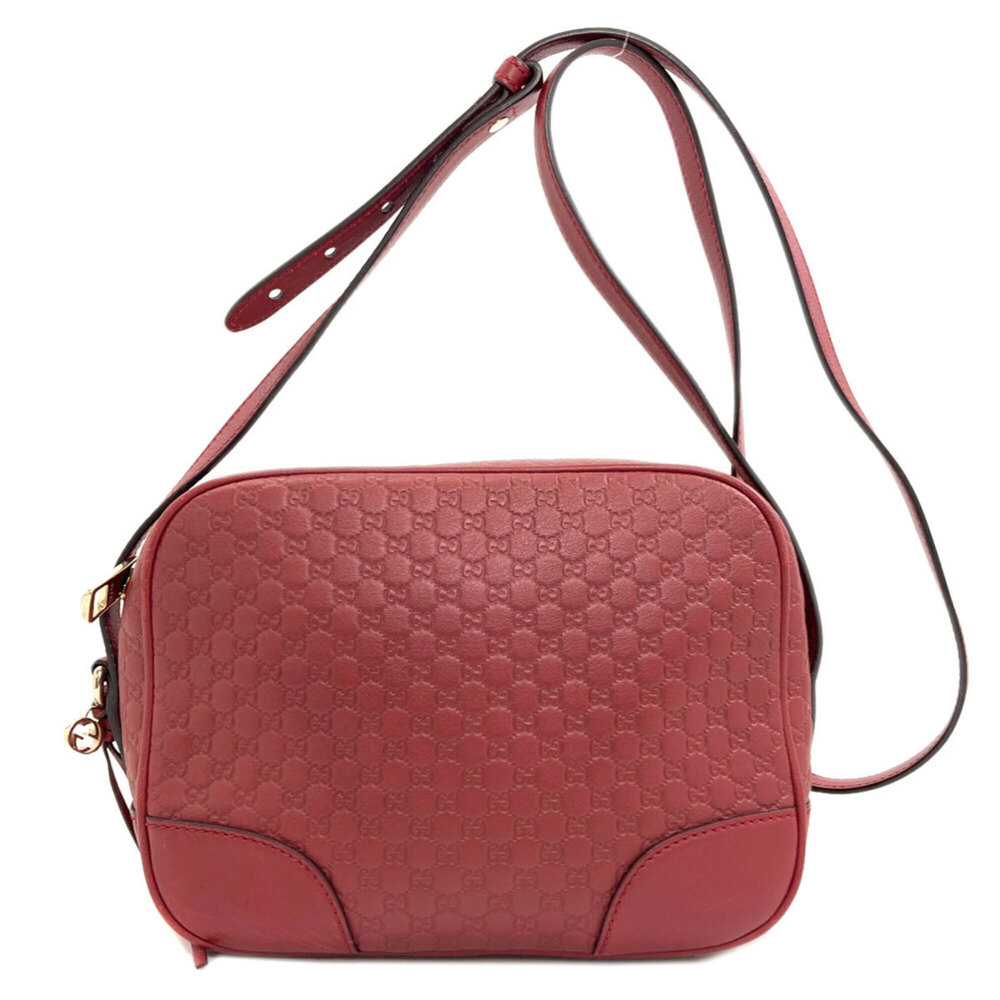 Gucci 449413 Outlet GG Signature Microssima Long Shoulder Bag Leather Women's...